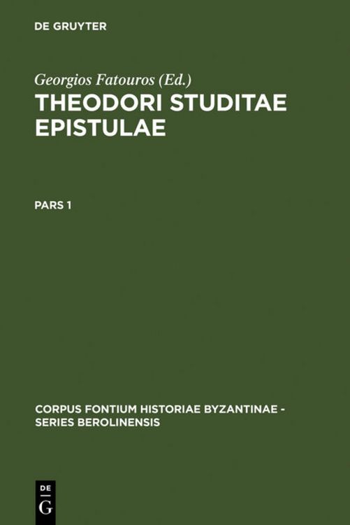 Produktbild: Theodori Studitae Epistulae