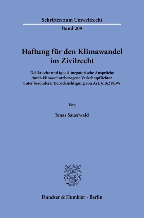 Produktbild: Haftung für den Klimawandel im Zivilrecht