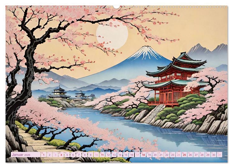 Produktbild: Hanami in Japan (Wandkalender 2026 DIN A2 quer), CALVENDO Monatskalender