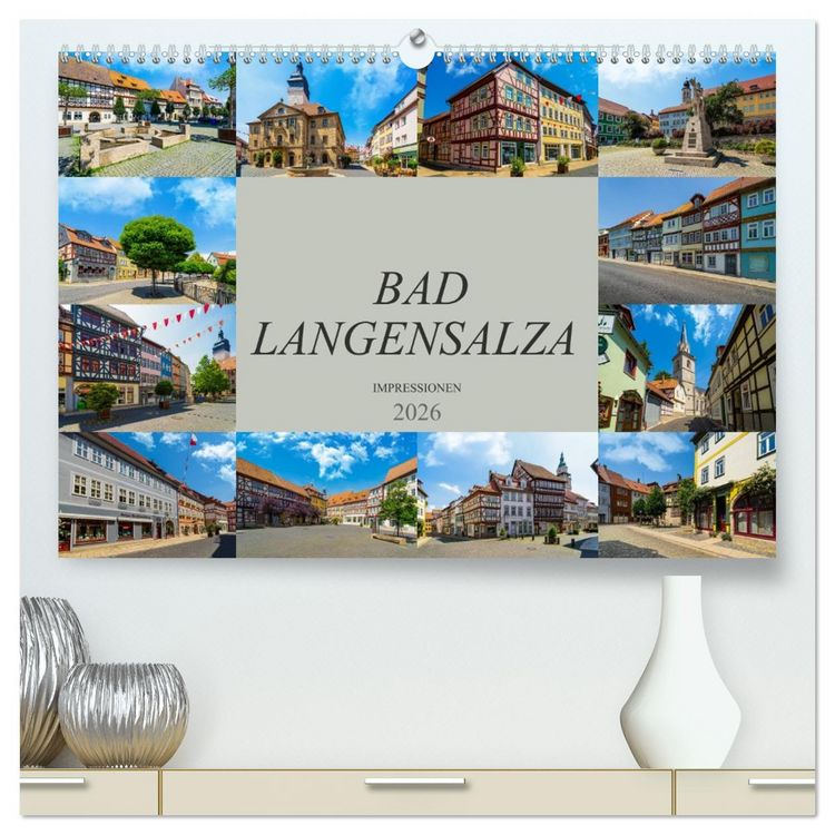 Produktbild: Bad Langensalza Impressionen (hochwertiger Premium Wandkalender 2026 DIN A2 quer), Kunstdruck in Hochglanz