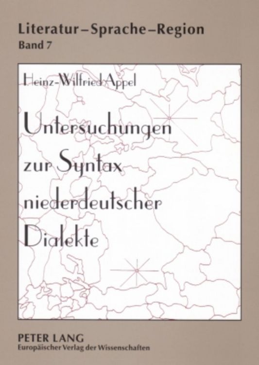 Produktbild: Untersuchungen zur Syntax niederdeutscher Dialekte
