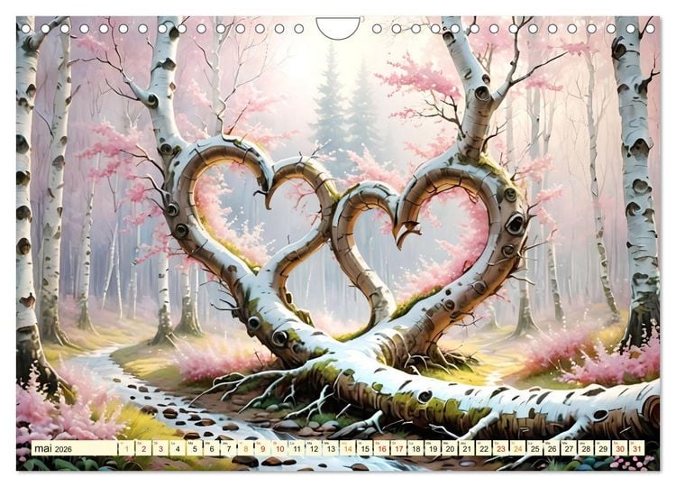 Produktbild: Bouleaux adorables (Calendrier mural 2026 DIN A4 vertical), CALVENDO calendrier mensuel