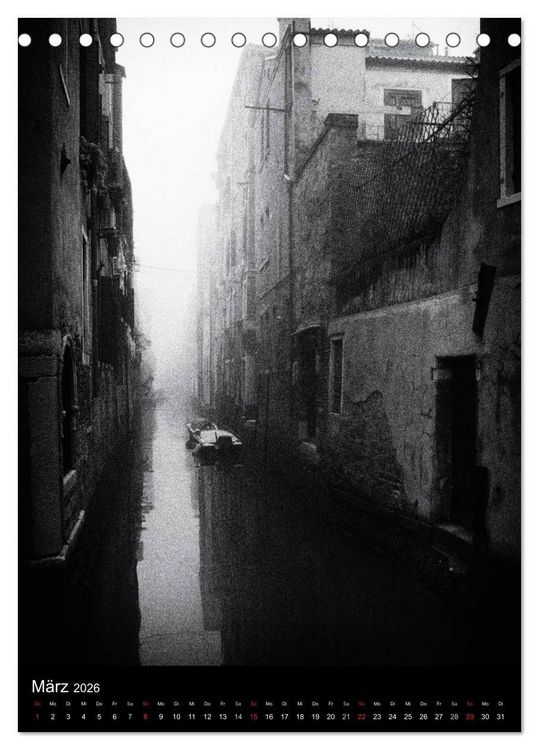 Produktbild: Venice Noir - Das etwas andere Venedig (Tischkalender 2026 DIN A5 hoch), CALVENDO Monatskalender
