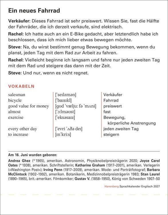 Produktbild: Englisch Sprachkalender 2027 - Englisch lernen leicht gemacht - Tagesabrei&szlig;kalender