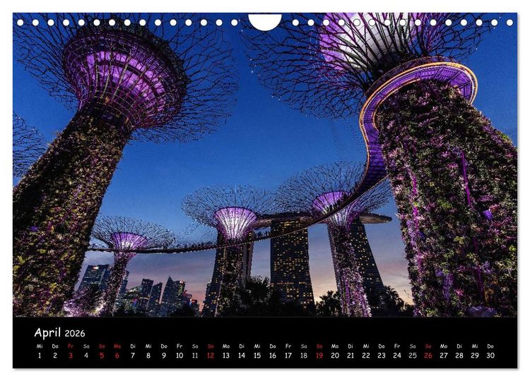 Produktbild: Leuchtende St&auml;dte (Wandkalender 2026 DIN A4 quer), CALVENDO Monatskalender