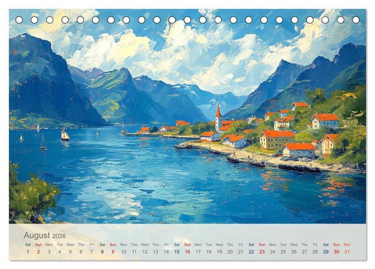 Produktbild: Impressions of landscape (Desk Calendar 2026 DIN A5 landscape), CALVENDO 12 Month DeskCalendar
