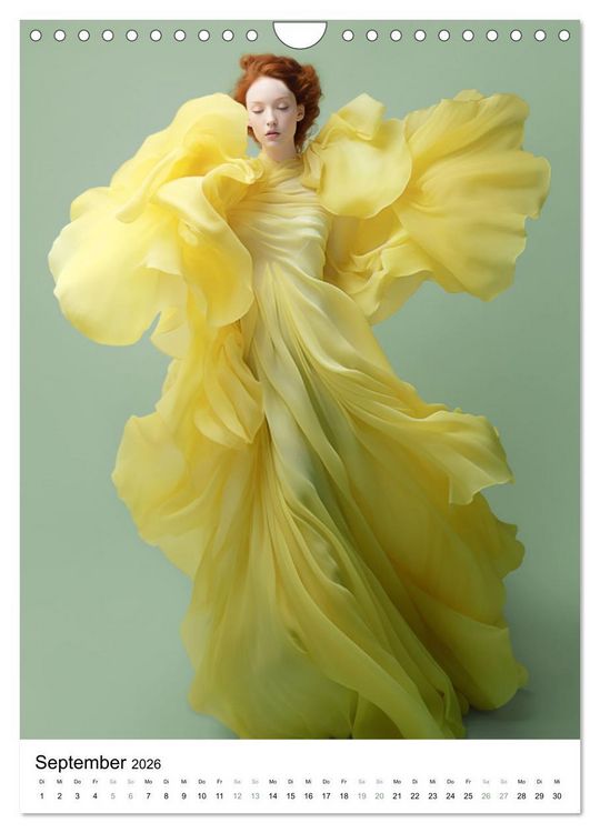 Produktbild: Floral Couture (Wandkalender 2026 DIN A4 hoch), CALVENDO Monatskalender