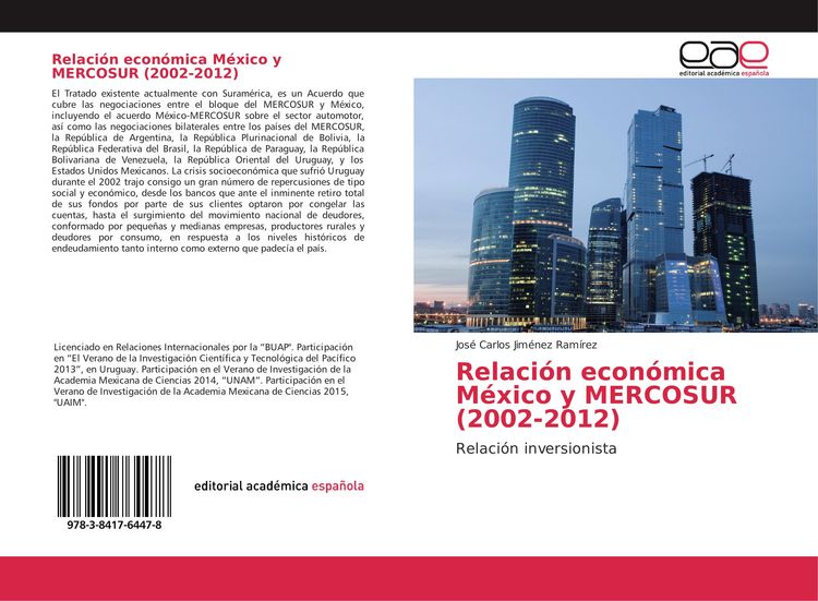 Produktbild: Relaci&oacute;n econ&oacute;mica M&eacute;xico y MERCOSUR (2002-2012)