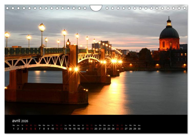 Produktbild: Toulousaine (Calendrier mural 2026 DIN A4 vertical), CALVENDO calendrier mensuel
