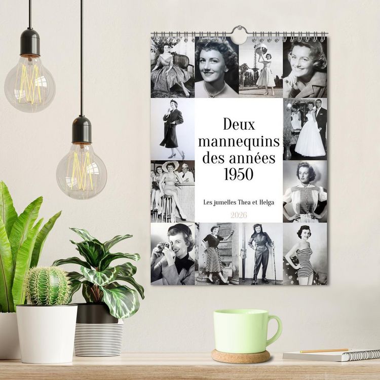 Produktbild: Deux mannequins des ann&eacute;es 1950 - Les jumelles Thea et Helga (Calendrier mural 2026 DIN A4 horizontal), CALVENDO calendrier mensuel