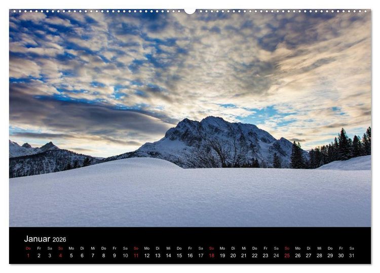 Produktbild: Bergblicke - Elmau (hochwertiger Premium Wandkalender 2026 DIN A2 quer), Kunstdruck in Hochglanz