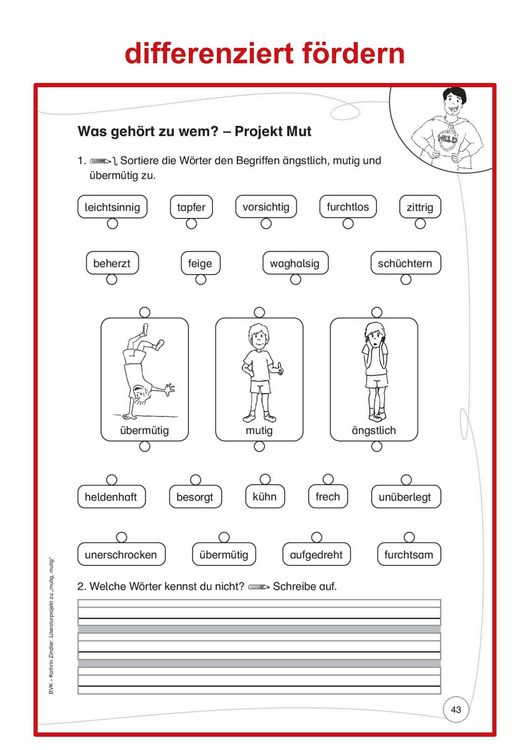 Produktbild: Literaturprojekt zu mutig, mutig