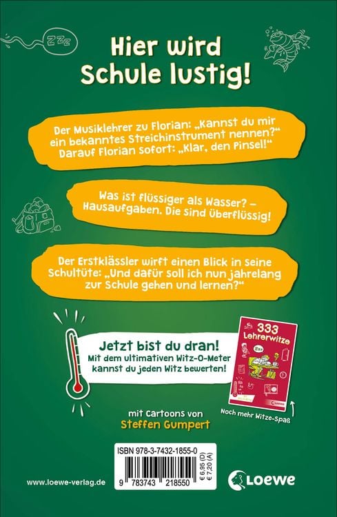 333 Kinderwitze - Fußball: Mit Witz-O-Meter - Witzebuch, Schülerwitze, Witze Für Kinder : Schornsteiner, Waldemar, Gumpert, Steffen