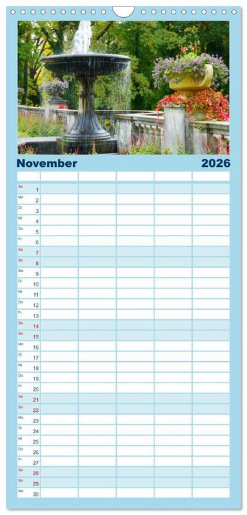 Produktbild: Familienplaner 2026 - Sch&ouml;ne Wasserspiele mit 5 Spalten (Wandkalender, 21 x 45 cm) CALVENDO
