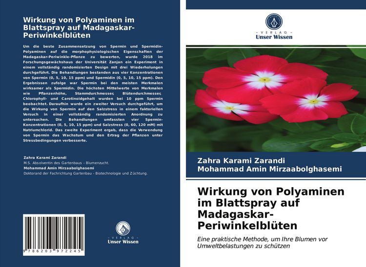 Produktbild: Wirkung von Polyaminen im Blattspray auf Madagaskar-Periwinkelbl&uuml;ten