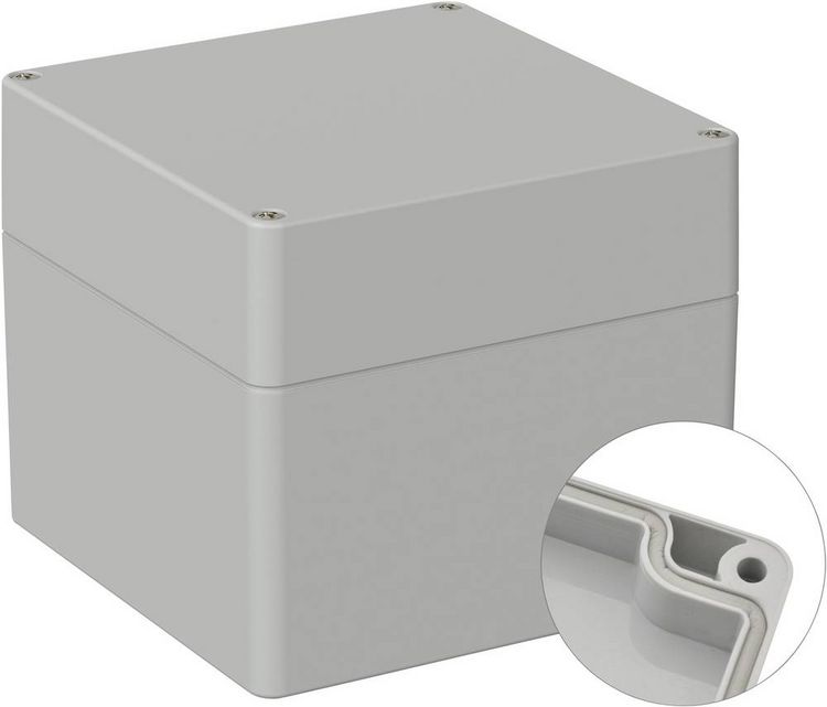 Produktbild: TRU COMPONENTS TC-9065656 Industrie-Geh&auml;use 122 x 120 x 105 ABS Lichtgrau (RAL 7035) 1St.