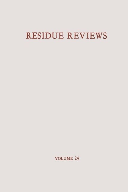 Produktbild: Residue Reviews / R&uuml;ckstands-Berichte