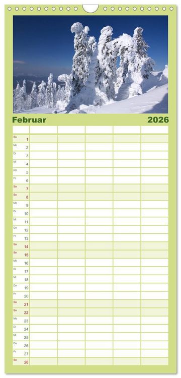 Produktbild: Familienplaner 2026 - Bayerischer Wald - der Osten Bayerns mit 5 Spalten (Wandkalender, 21 x 45 cm) CALVENDO