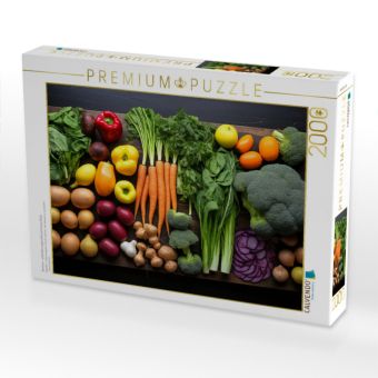 Produktbild: CALVENDO Puzzle Gem&uuml;se - ordentlich angerichtet auf einem Brett | 2000 Teile Lege-Gr&ouml;&szlig;e 90x67cm Foto-Puzzle f&uuml;r gl&uuml;ckliche Stunden