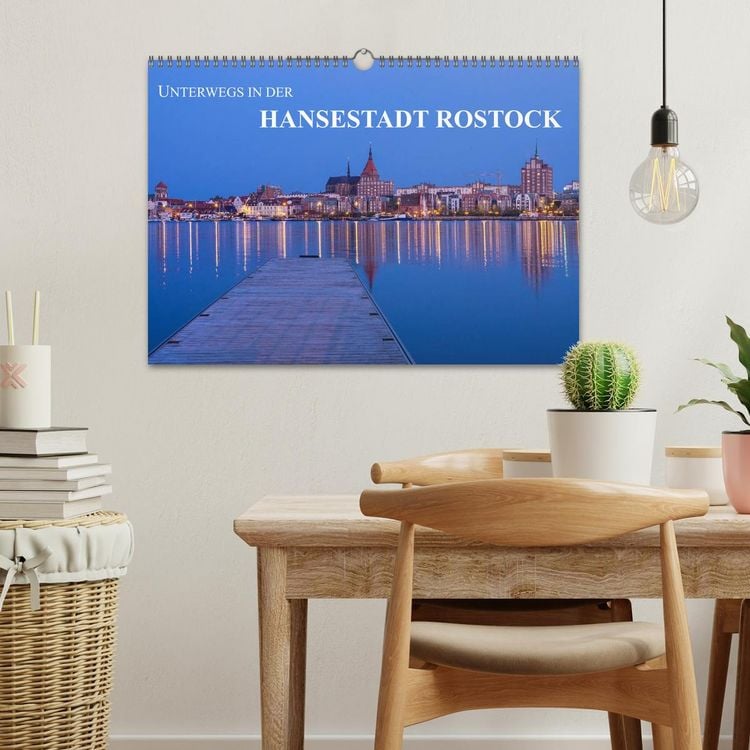 Produktbild: Unterwegs in der Hansestadt Rostock (Wandkalender 2026 DIN A3 quer), CALVENDO Monatskalender