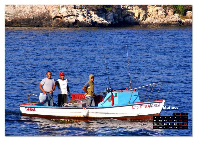 Produktbild: Pescadores - Fischer in Havanna (Wandkalender 2026 DIN A3 quer), CALVENDO Monatskalender
