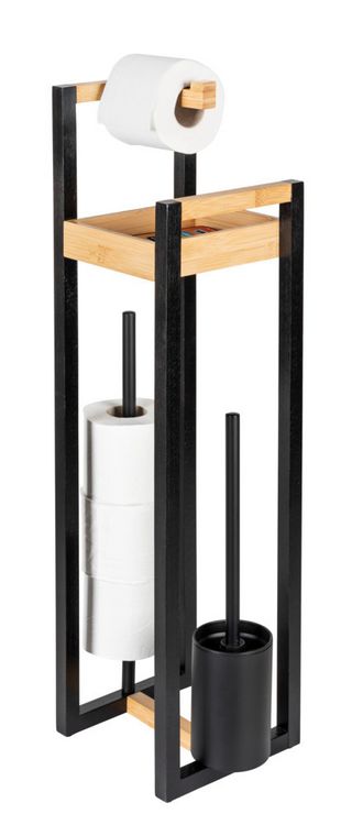 Produktbild: 4 in 1 Stand WC-Garnitur Mod. Braidi, aus zertifiziertem Bambus