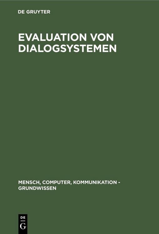 Produktbild: Evaluation von Dialogsystemen