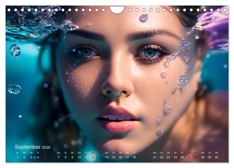 Produktbild: Models unter Wasser (Wandkalender 2026 DIN A4 quer), CALVENDO Monatskalender
