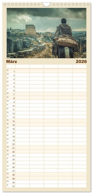 Produktbild: Familienplaner 2026 - Im Schatten des Kolosseums mit 5 Spalten (Wandkalender, 21 x 45 cm) CALVENDO