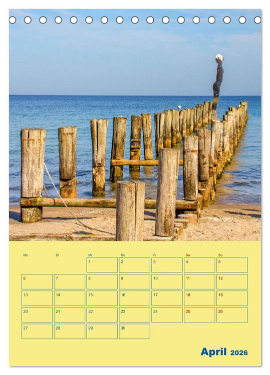 Produktbild: Sehnsuchtsort Fischland-Dar&szlig;-Zingst (Tischkalender 2026 DIN A5 hoch), CALVENDO Monatskalender