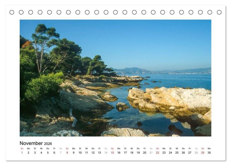 Produktbild: Cote d'Azur - Im Licht der blauen K&uuml;ste (Tischkalender 2026 DIN A5 quer), CALVENDO Monatskalender