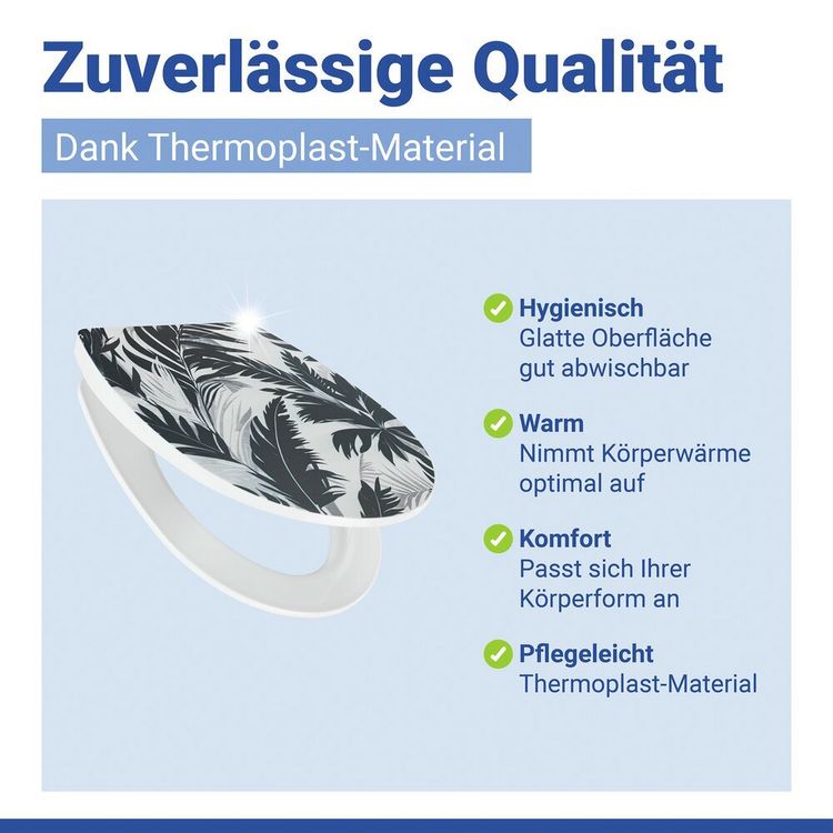 Produktbild: WC-Sitz Mod. Agen, Toilettensitz mit Absenkautomatik und Relief-Druck