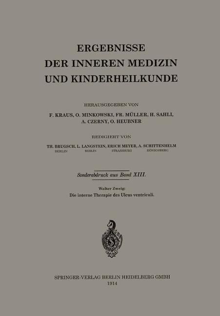 Produktbild: Die interne Therapie des Ulcus ventriculi