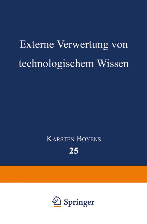 Produktbild: Externe Verwertung von technologischem Wissen