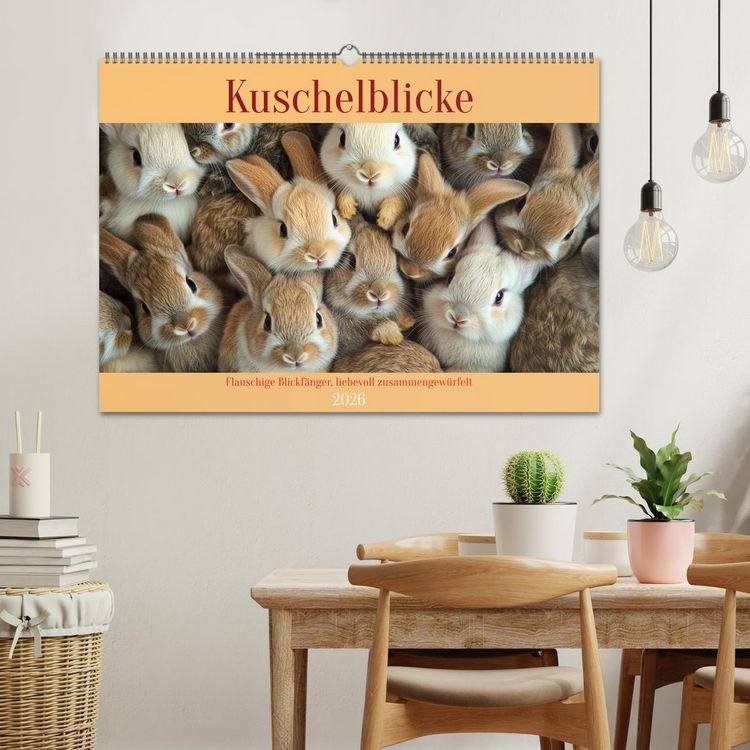 Produktbild: Kuschelblicke (Wandkalender 2026 DIN A2 quer), CALVENDO Monatskalender
