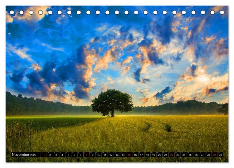 Produktbild: Landschaften im Farbrausch (Tischkalender 2026 DIN A5 quer), CALVENDO Monatskalender