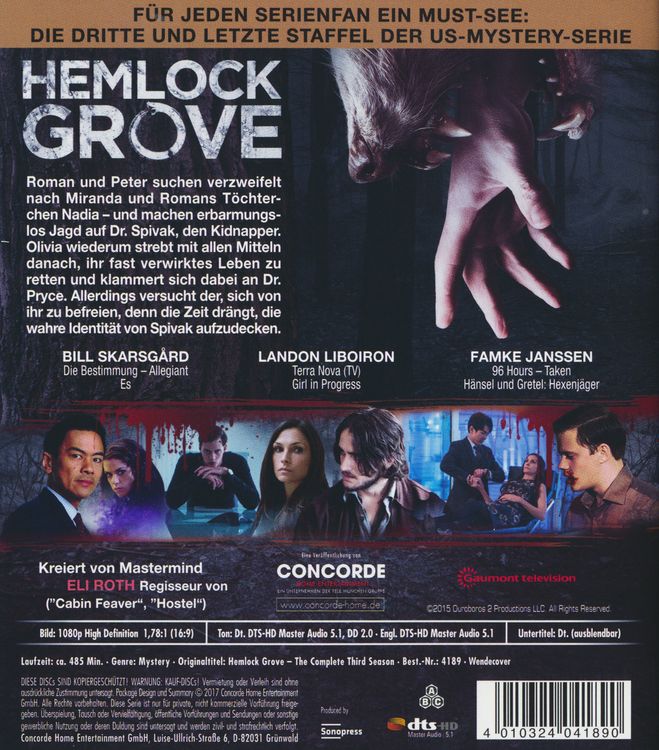 Produktbild: Hemlock Grove - Bis zum letzten Tropfen - Die komplette Staffel 3 [2 BRs]