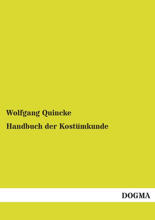 Produktbild: Handbuch der Kost&uuml;mkunde