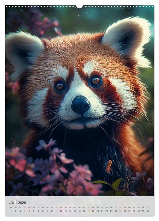 Produktbild: Lustige rote Panda (Wandkalender 2026 DIN A2 hoch), CALVENDO Monatskalender