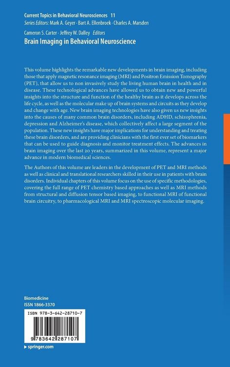 Produktbild: Brain Imaging in Behavioral Neuroscience