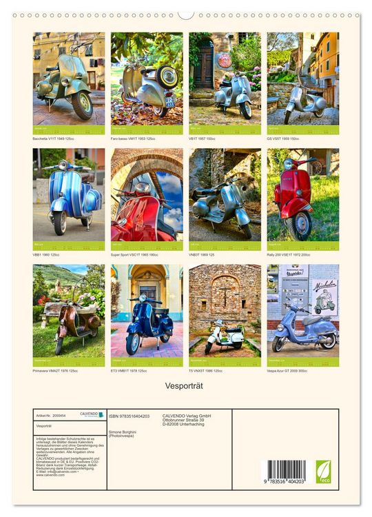 Produktbild: Vesportr&auml;t (hochwertiger Premium Wandkalender 2026 DIN A2 hoch), Kunstdruck in Hochglanz