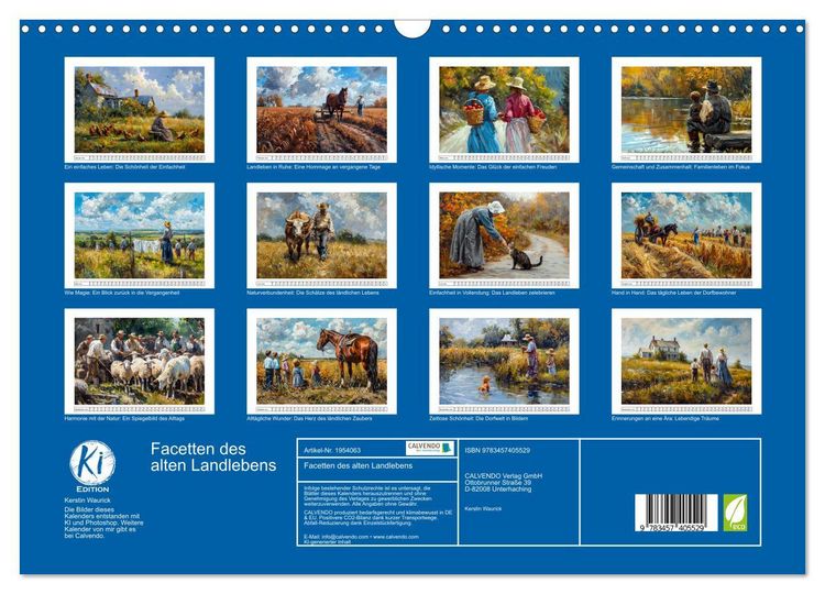 Produktbild: Facetten des alten Landlebens (Wandkalender 2026 DIN A3 quer), CALVENDO Monatskalender