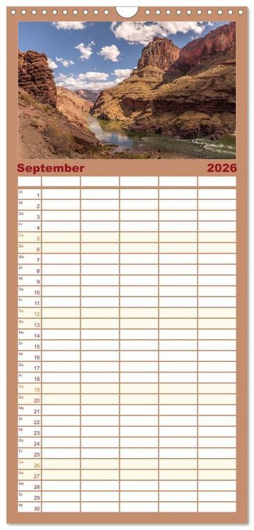 Produktbild: Familienplaner 2026 - Colorado River Rafting im Grand Canyon mit 5 Spalten (Wandkalender, 21 x 45 cm) CALVENDO