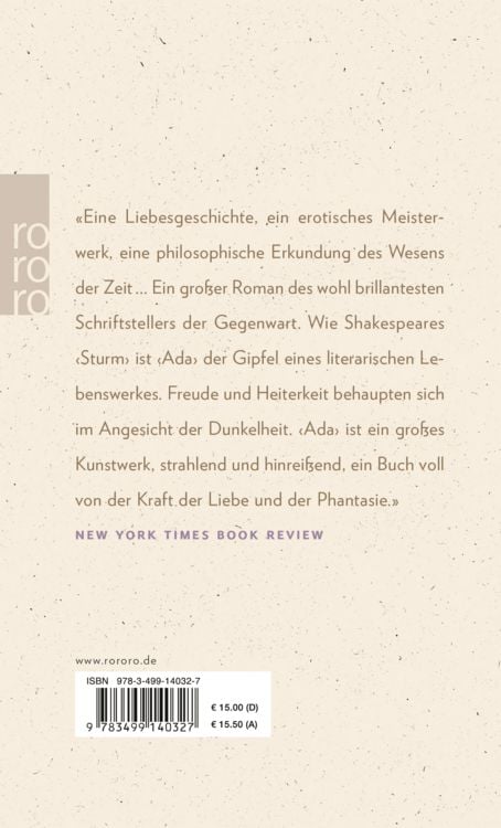 Produktbild: Ada oder Das Verlangen
