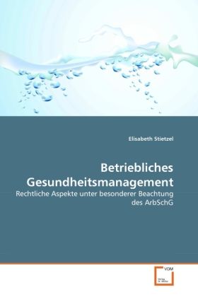 Produktbild: Stietzel, E: Betriebliches Gesundheitsmanagement