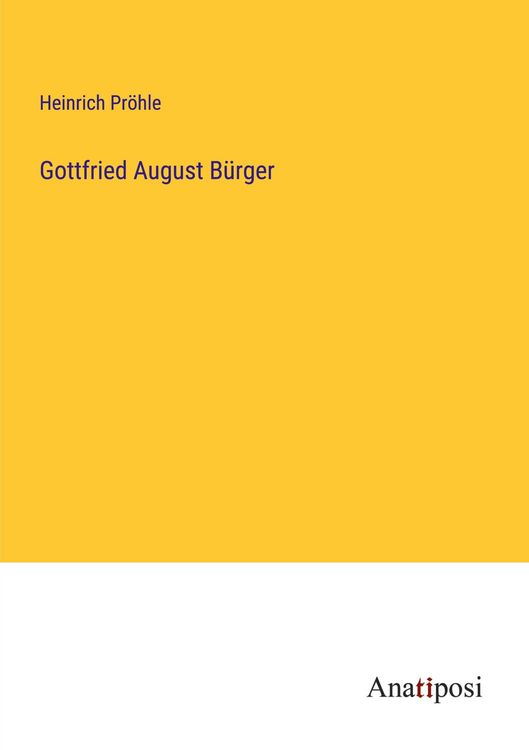 Produktbild: Gottfried August B&uuml;rger