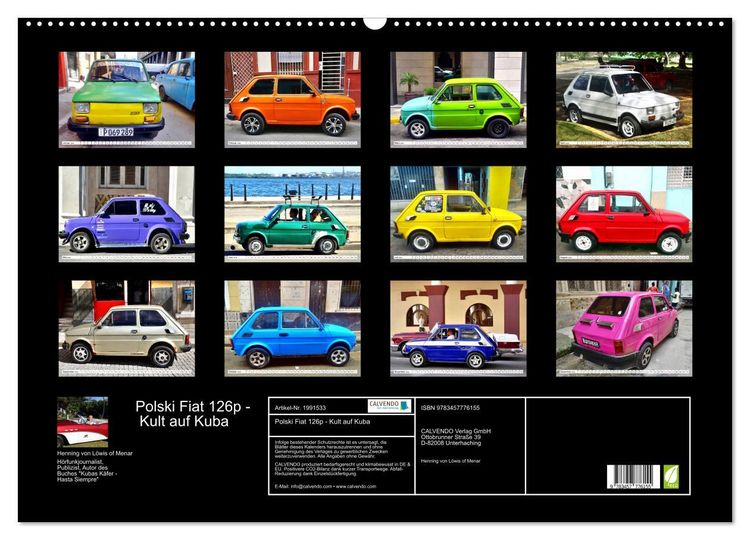 Produktbild: Polski Fiat 126p - Kult auf Kuba (Wandkalender 2026 DIN A2 quer), CALVENDO Monatskalender
