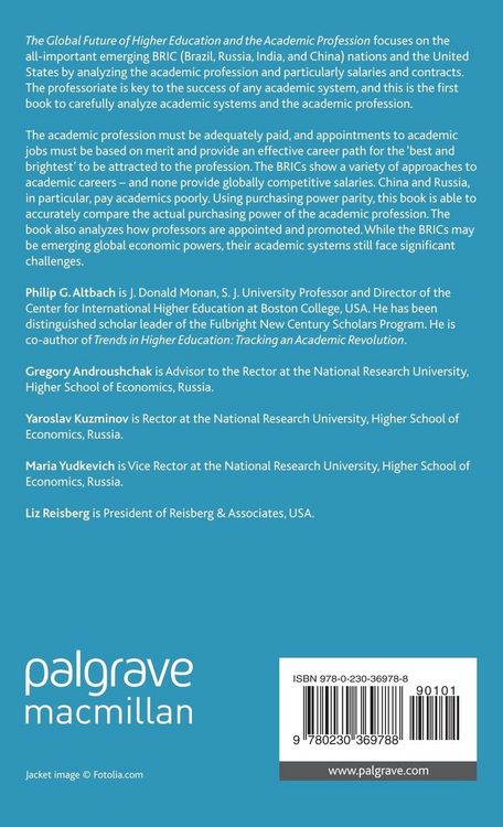 Produktbild: The Global Future of Higher Education and the Academic Profession