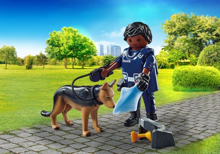 Produktbild: PLAYMOBIL® City Action 71162 Polizist mit Spürhund