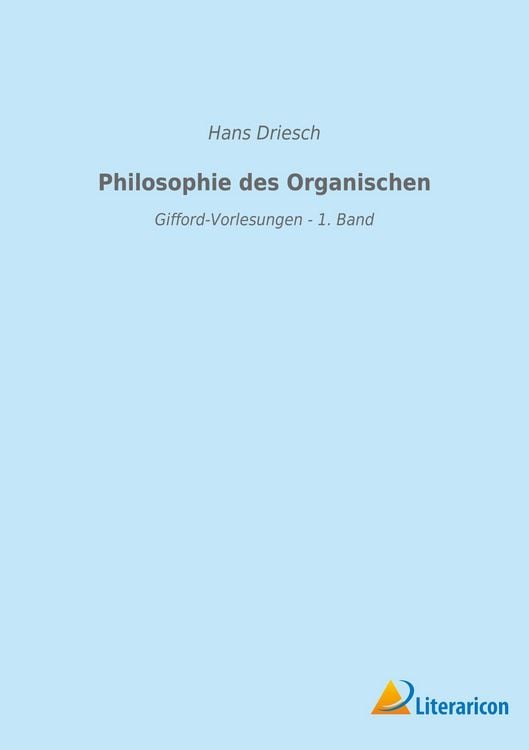 Produktbild: Philosophie des Organischen